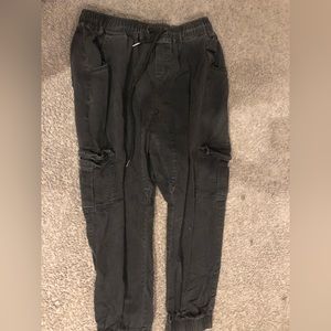 Black cargo pants